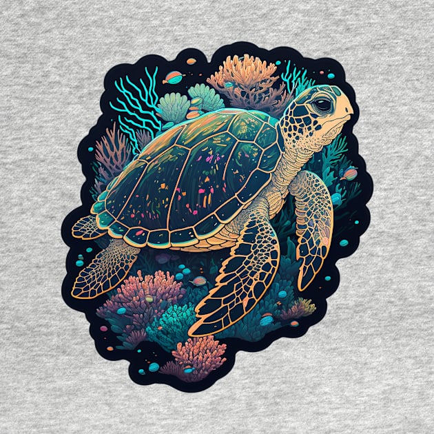 Turtle Coral Surfin' by newdreamsss